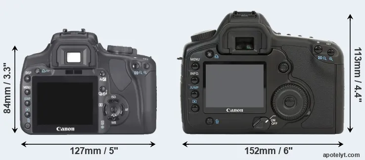 Comparison 400D or 5D rear