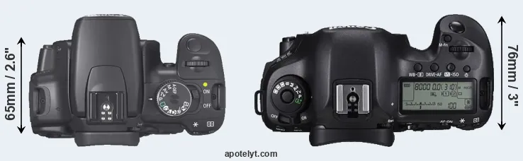 Compare 400D versus 5DS top