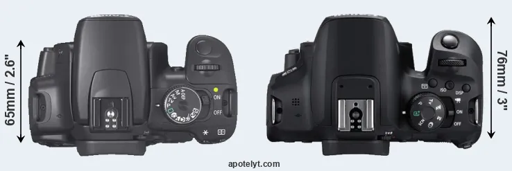 Compare 400D versus 850D top