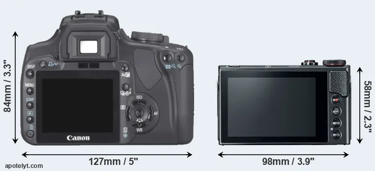 Comparison 400D or G9X Mark II rear