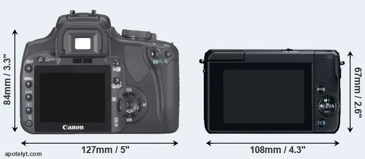 Comparison 400D or M10 rear