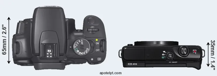 Compare 400D versus M10 top