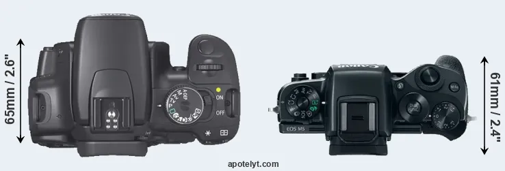 Compare 400D versus M5 top