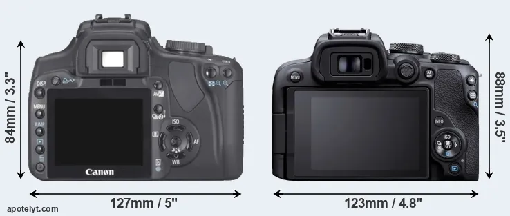 Comparison 400D or R10 rear