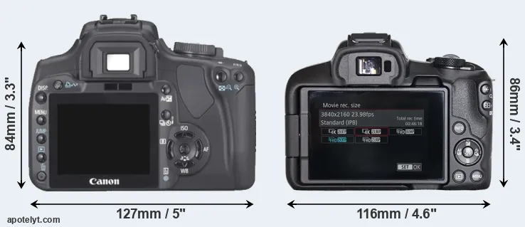Comparison 400D or R50 rear