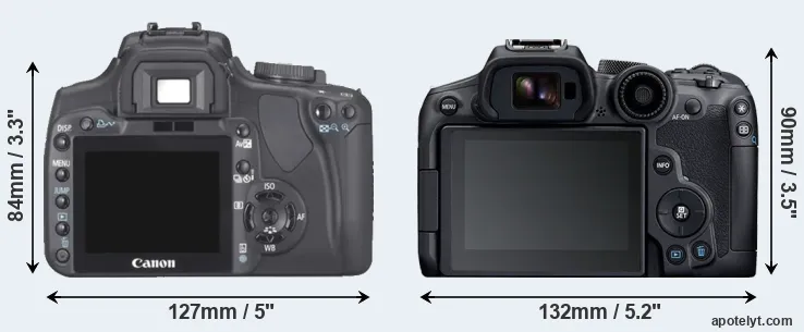 Comparison 400D or R7 rear