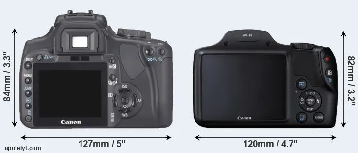 Comparison 400D or SX530 rear