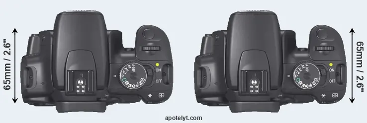 Compare 400D versus XTi top