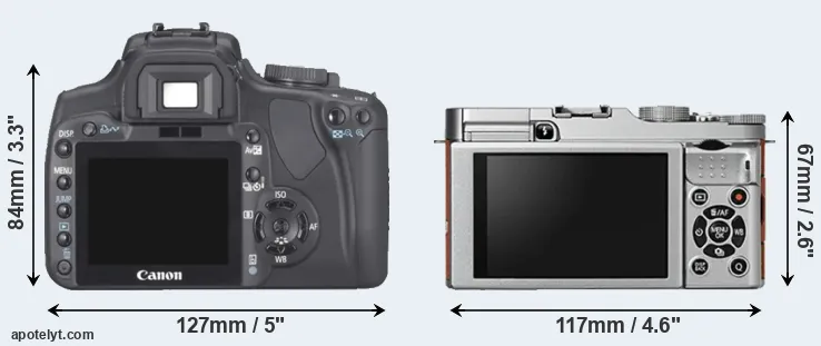 Comparison 400D or X-A2 rear