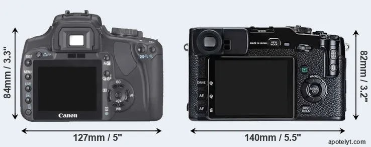 Comparison 400D or X-Pro1 rear
