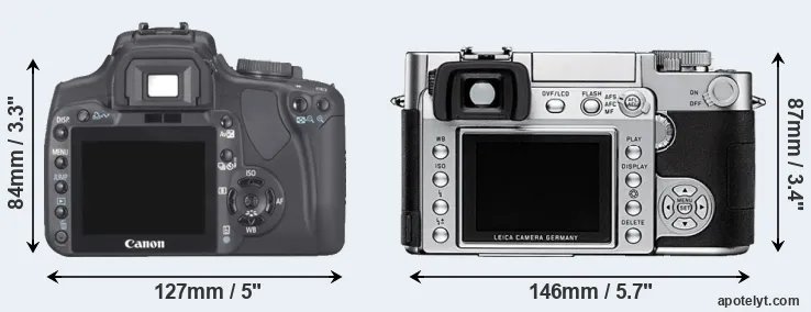 Comparison 400D or Digilux 3 rear