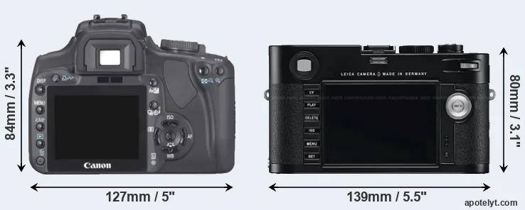 Comparison 400D or M Typ 240 rear