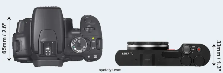 Compare 400D versus TL top