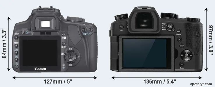 Comparison 400D or V-LUX 5 rear