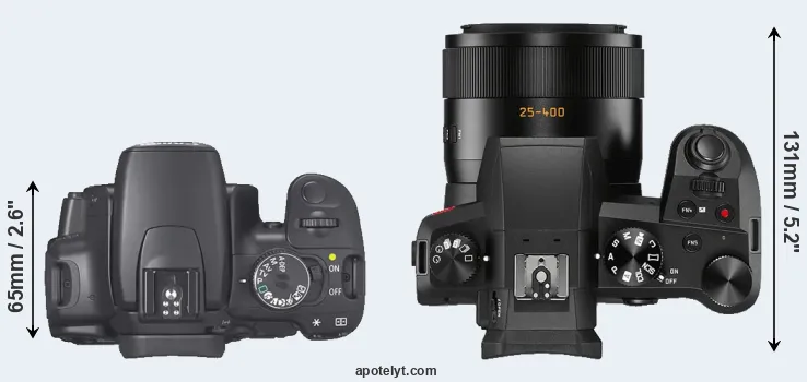 Compare 400D versus V-LUX 5 top