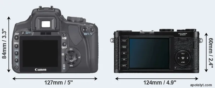 Comparison 400D or X1 rear