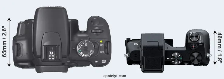 Compare 400D versus V2 top