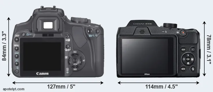 Comparison 400D or B500 rear