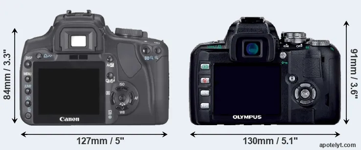 Comparison 400D or E-400 rear