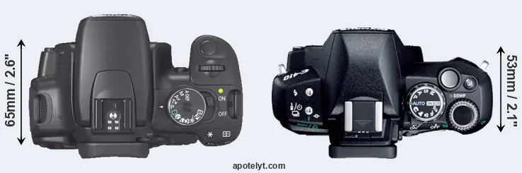 Compare 400D versus E-410 top