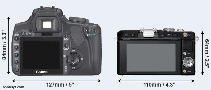 Comparison 400D or E-PL3 rear