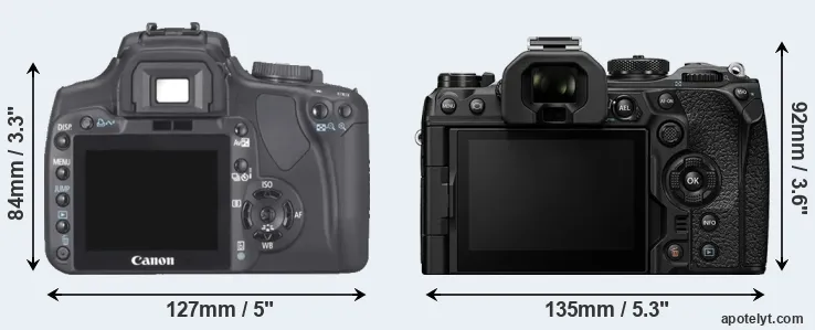 Comparison 400D or OM-1 rear