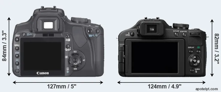 Comparison 400D or FZ150 rear