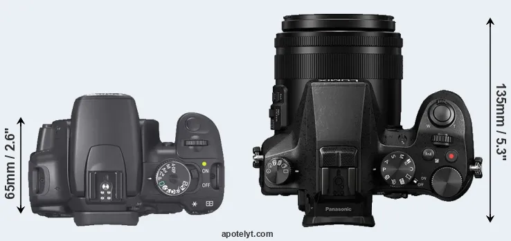 Compare 400D versus FZ2000 top