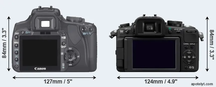 Comparison 400D or G2 rear