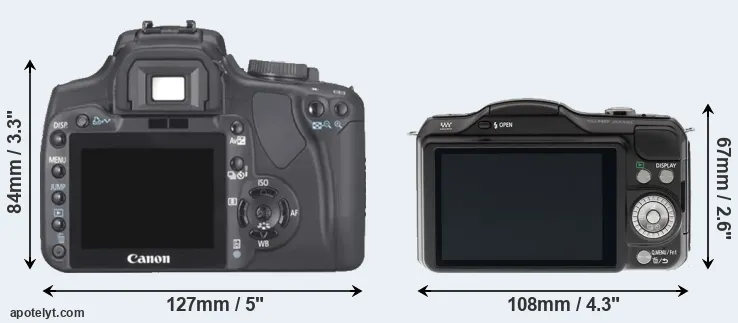 Comparison 400D or GF5 rear