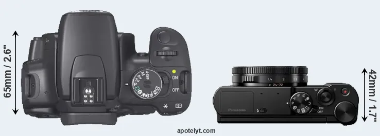 Compare 400D versus LX15 top
