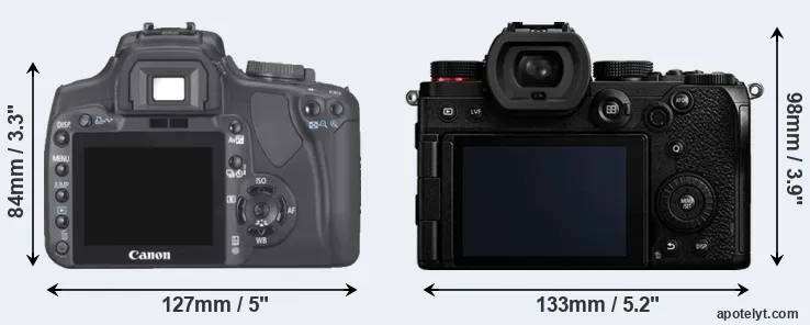 Comparison 400D or S5 rear