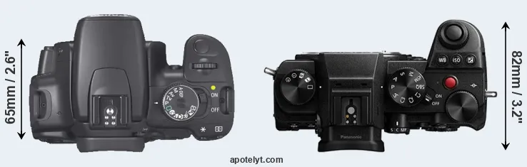 Compare 400D versus S5 top