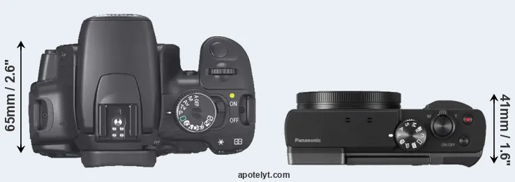 Compare 400D versus TZ90 top