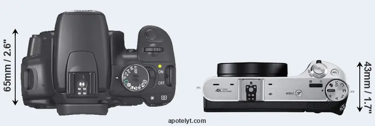 Compare 400D versus NX500 top