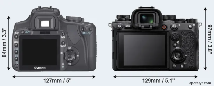Comparison 400D or A1 rear