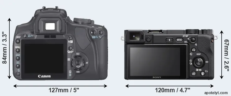 Comparison 400D or A6400 rear