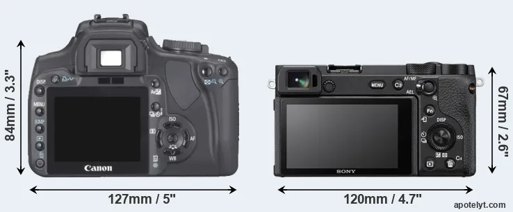 Comparison 400D or A6600 rear
