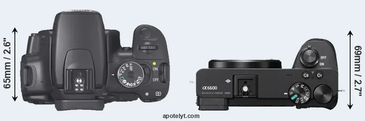 Compare 400D versus A6600 top