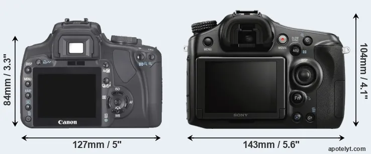 Comparison 400D or A68 rear