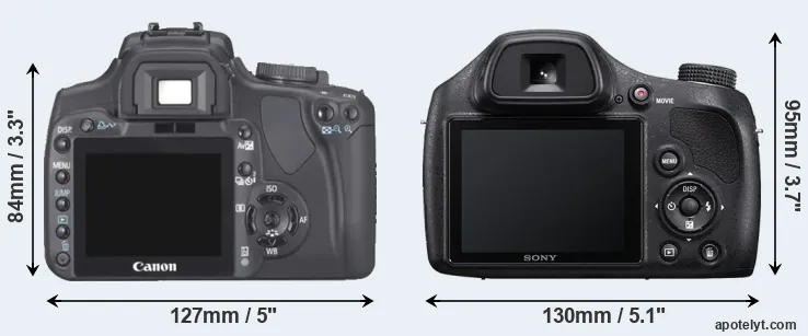 Comparison 400D or H400 rear