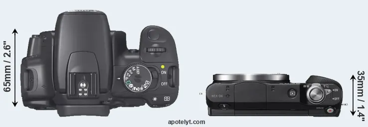 Compare 400D versus NEX-3N top