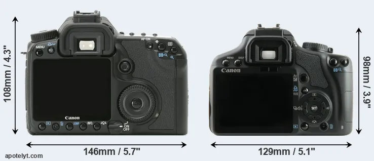 Comparison 40D or 450D rear