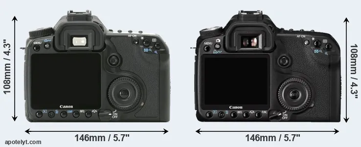 Comparison 40D or 50D rear