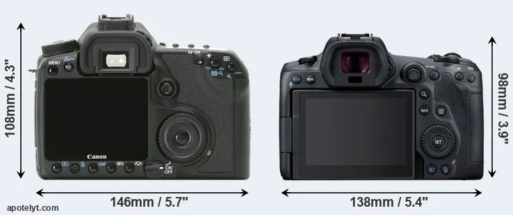 Comparison 40D or R5 rear