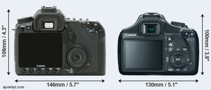 Comparison 40D or T3 rear