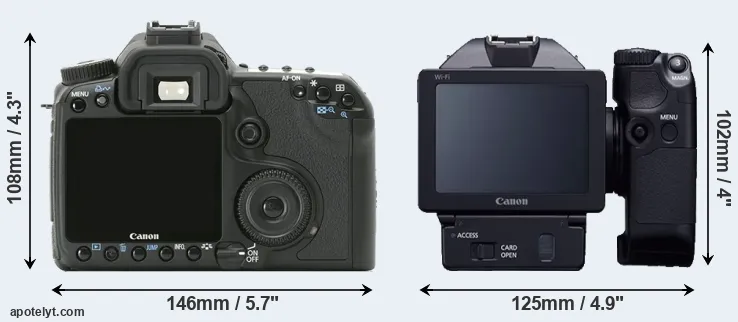 Comparison 40D or XC10 rear