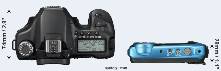 Compare 40D versus XP140 top