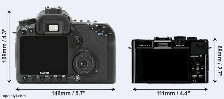 Comparison 40D or D-LUX 6 rear