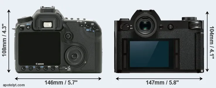 Comparison 40D or Leica SL rear